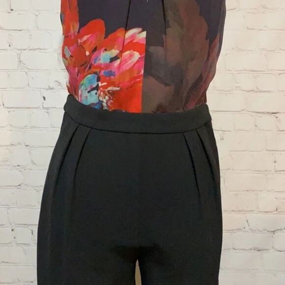 Trina Turk Floral & Black Halter‎ Jumpsuit Size 6 - Picture 8 of 14